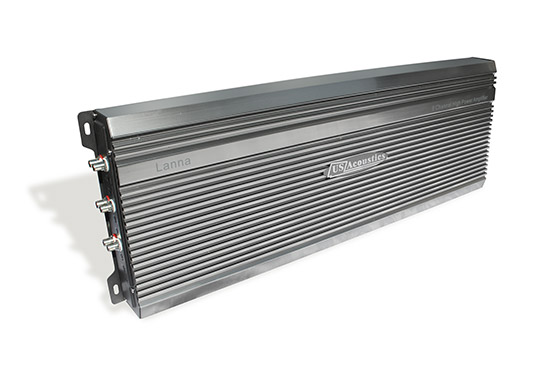 lanna high power 6-channel car amplifier by US acoustics angle view
